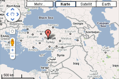 Türkei Kartenausschnitt