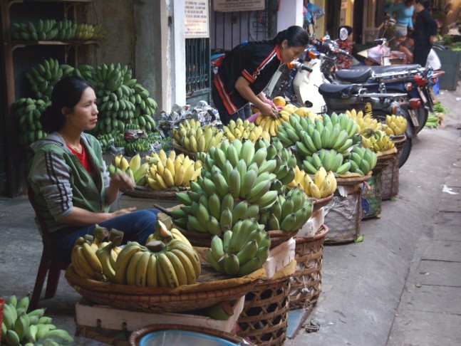 Bananenverkauf auf dem Markt