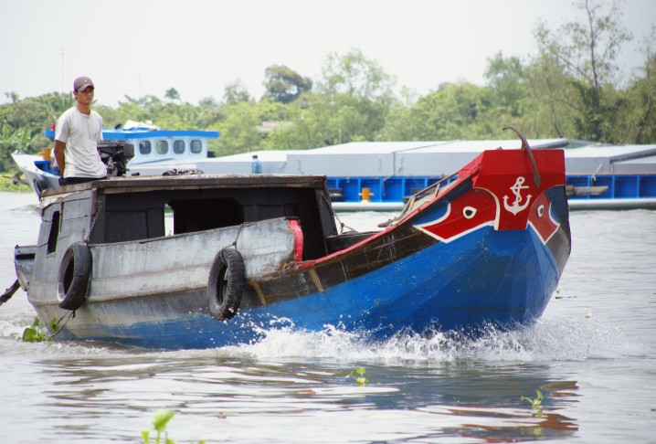 Boot auf dem Mekong